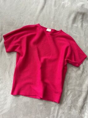 Cyrus Hot Pink Textured Knit Top
